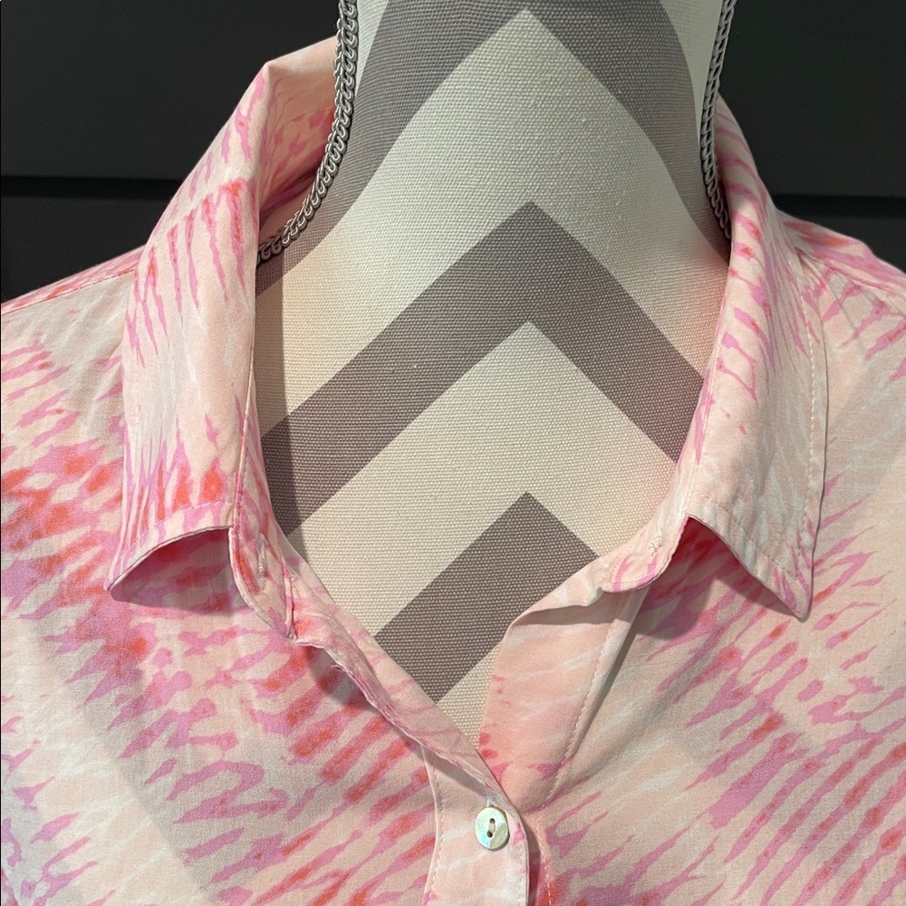 Rails Josephine Reef Luxury Pink Button Down Shirt Size M - Picture 3 of 7